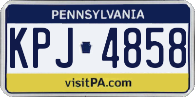 PA license plate KPJ4858