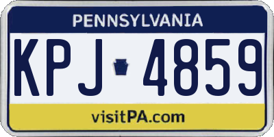 PA license plate KPJ4859