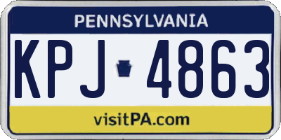 PA license plate KPJ4863