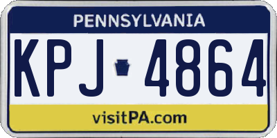 PA license plate KPJ4864