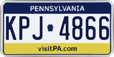 PA license plate KPJ4866
