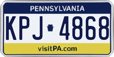PA license plate KPJ4868