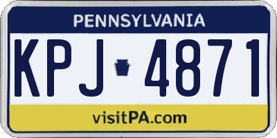 PA license plate KPJ4871