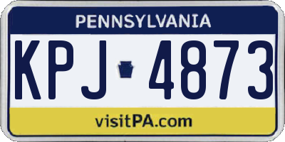 PA license plate KPJ4873