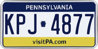 PA license plate KPJ4877