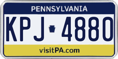 PA license plate KPJ4880