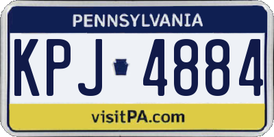 PA license plate KPJ4884
