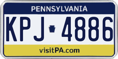 PA license plate KPJ4886