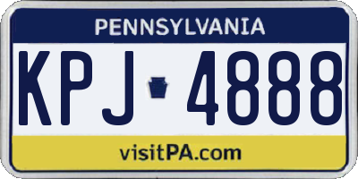 PA license plate KPJ4888