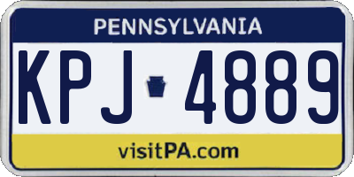 PA license plate KPJ4889