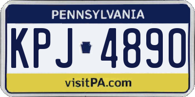 PA license plate KPJ4890