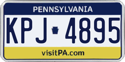PA license plate KPJ4895