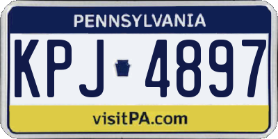 PA license plate KPJ4897