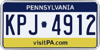 PA license plate KPJ4912
