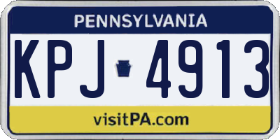 PA license plate KPJ4913