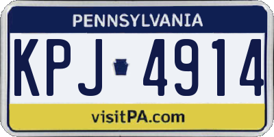 PA license plate KPJ4914