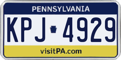 PA license plate KPJ4929