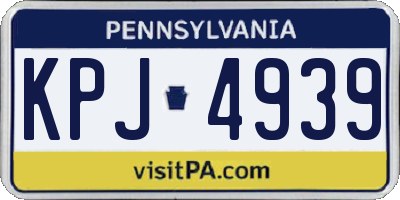PA license plate KPJ4939