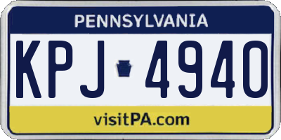 PA license plate KPJ4940