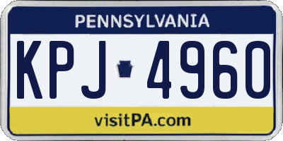 PA license plate KPJ4960