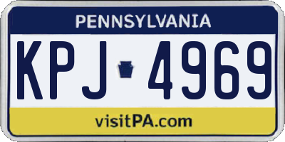 PA license plate KPJ4969