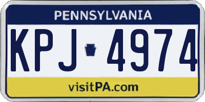PA license plate KPJ4974