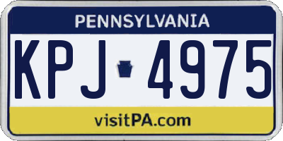 PA license plate KPJ4975