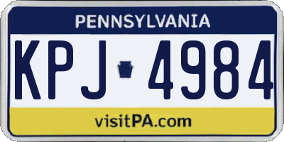 PA license plate KPJ4984