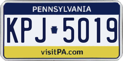 PA license plate KPJ5019
