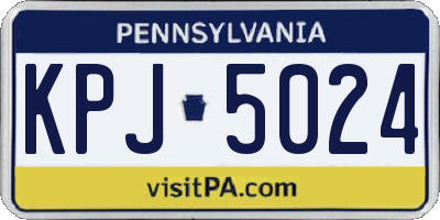 PA license plate KPJ5024