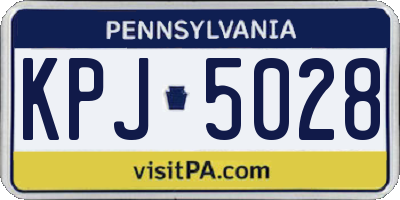 PA license plate KPJ5028
