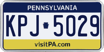 PA license plate KPJ5029