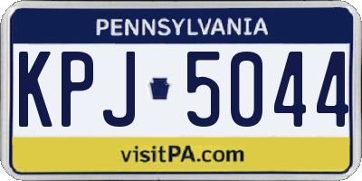 PA license plate KPJ5044