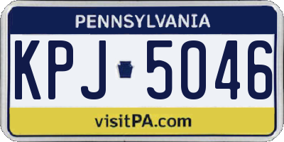 PA license plate KPJ5046