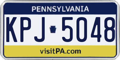 PA license plate KPJ5048