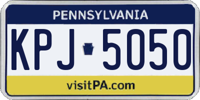 PA license plate KPJ5050