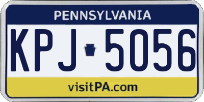 PA license plate KPJ5056