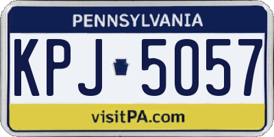 PA license plate KPJ5057
