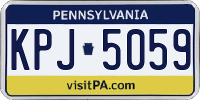 PA license plate KPJ5059