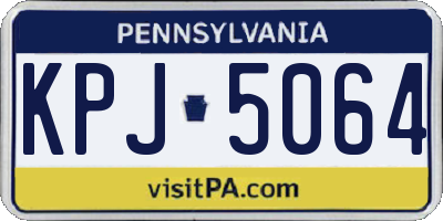 PA license plate KPJ5064