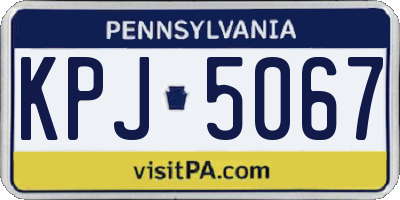 PA license plate KPJ5067