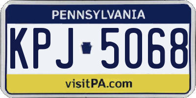 PA license plate KPJ5068