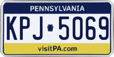 PA license plate KPJ5069