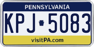 PA license plate KPJ5083