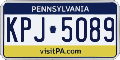 PA license plate KPJ5089