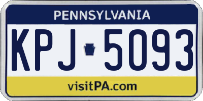 PA license plate KPJ5093