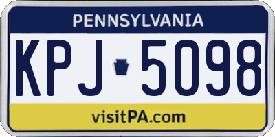 PA license plate KPJ5098