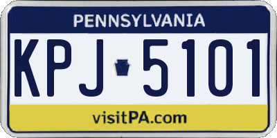 PA license plate KPJ5101