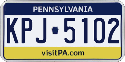 PA license plate KPJ5102