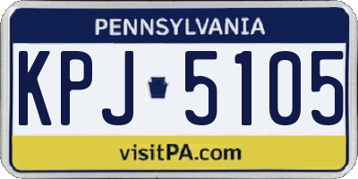 PA license plate KPJ5105